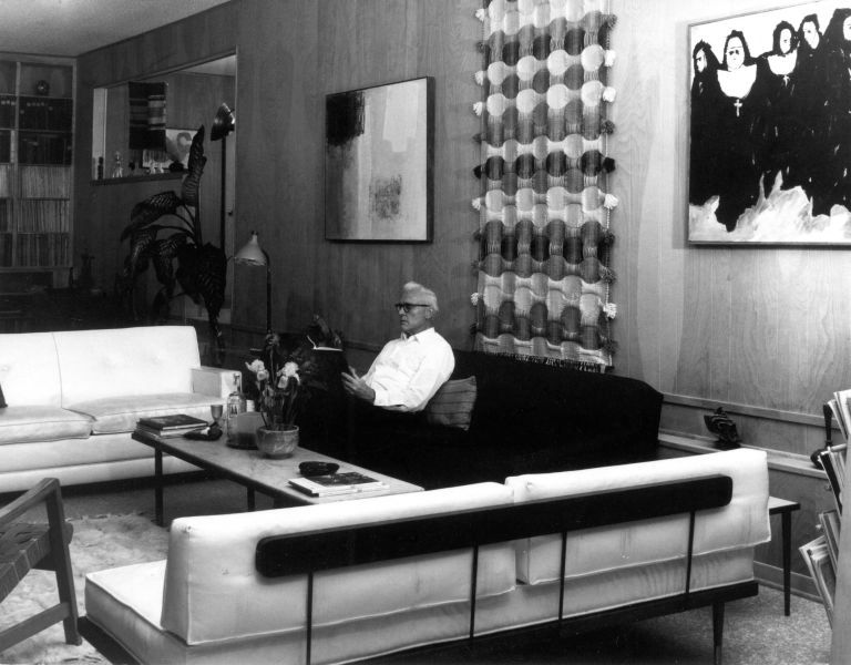 Rudi in his living room, 1966
